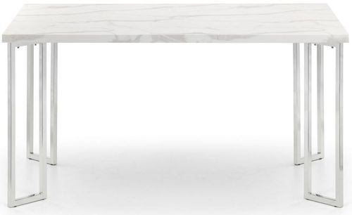 Positano White Marble Effect 6 Seater Dining Table
