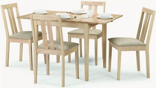 Rufford Oak Effect 2-4 Seater Extending Dining Set with 4 Chairs