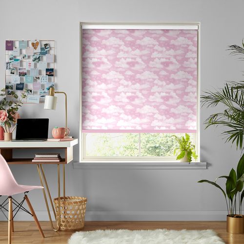 Skinny Dip Clouds Pink Roller Blind