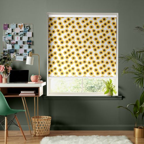 Skinny Dip Summer Sunflower Yellow Roller Blind
