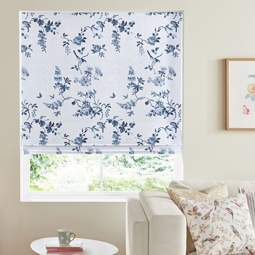 Cath Kidston Birds and Roses Blue Roman Blind