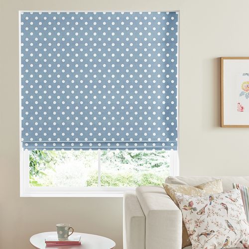 Cath Kidston Button Spot Blue Roman Blind
