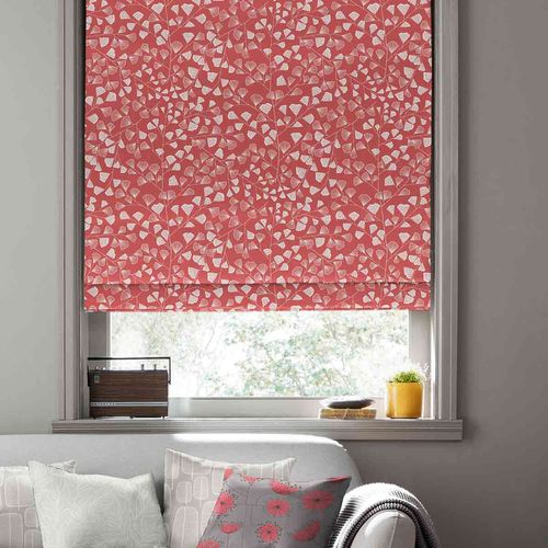 Missprint Fern Coral Roman Blind