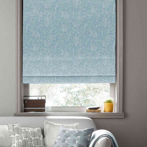 Missprint Laurus China Blue Roman Blind