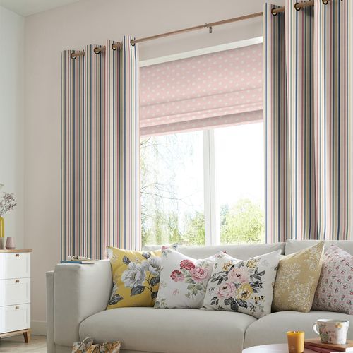 Cath Kidston Mid Stripe Chalk Curtain
