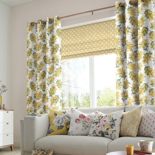 Cath Kidston Mimosa Flower Citrine Curtain
