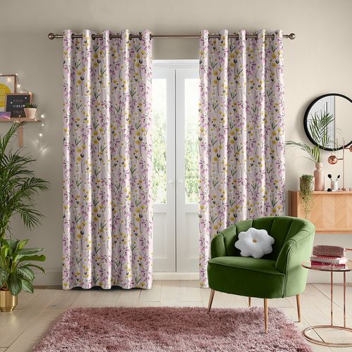 Skinny Dip Pretty Prairie Pink Curtain