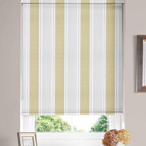 Hampton Stripe Ochre Roller Blind