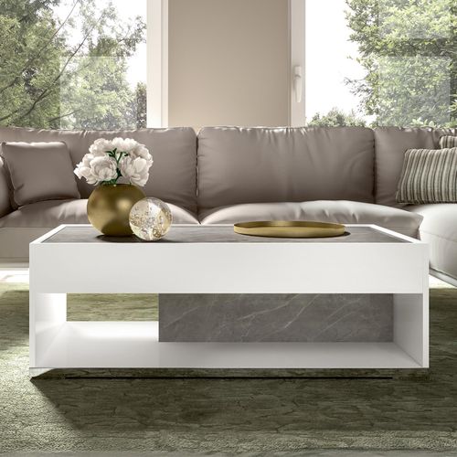 Modern Mara White Italian Coffee Table