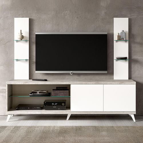 Modern Treviso White Italian 202cm TV Unit