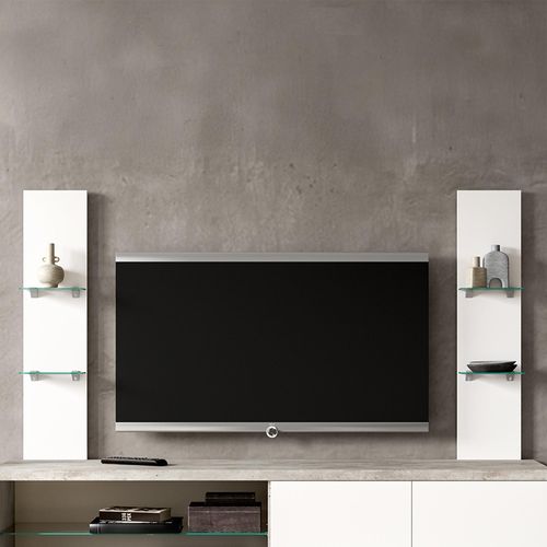 Modern Treviso White Italian DVD Shelves