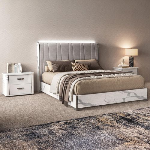 Anna White Italian Bed - Sizes Available