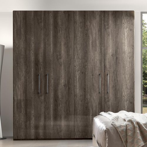 Dea Vintage Oak Italian 4 Door Wardrobe