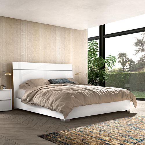 Modern Luna White Italian Bed - Sizes Available