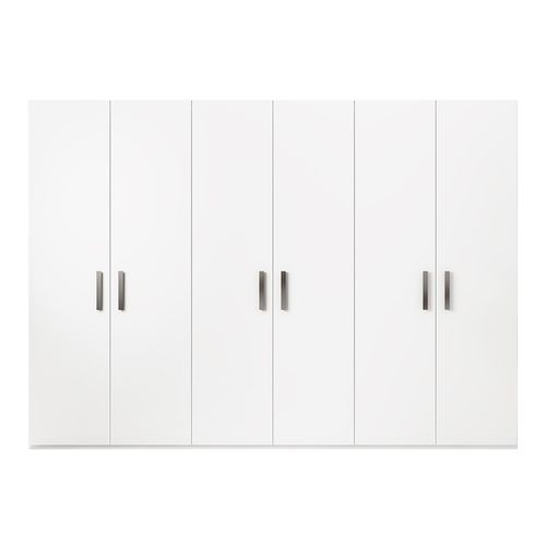 Modern Mara White Italian 6 Door Wardrobe