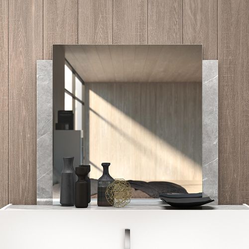 Modern Mara White Italian Wall Mirror - 115cm
