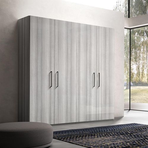 Mia Grey Italian 4 Door Wardrobe