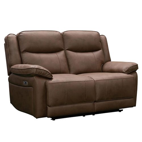 Torino Chestnut Faux Leather 2 Seater Manual Recliner Sofa