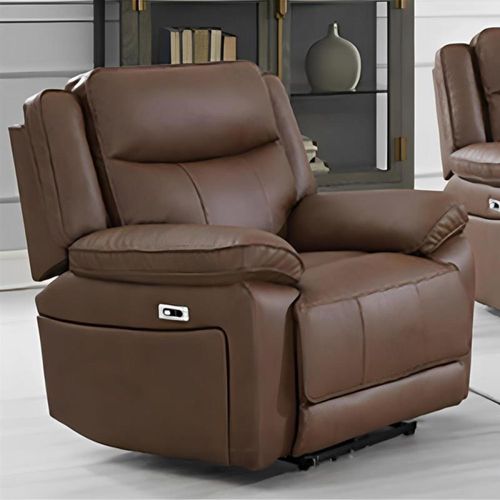 Torino Chestnut Faux Leather Manual Recliner Armchair