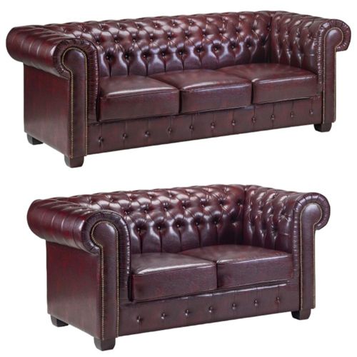 Chesterfield Oxblood Red 3+2 Seater Sofa