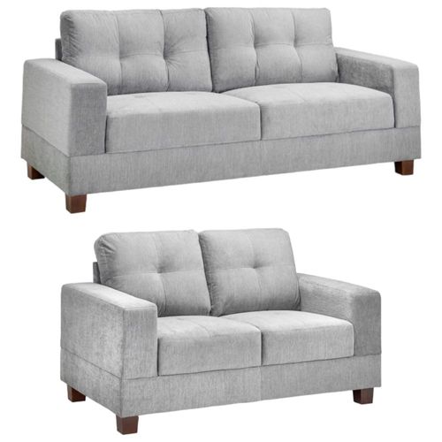 Jerry Grey 3+2 Seater Fabric Sofa
