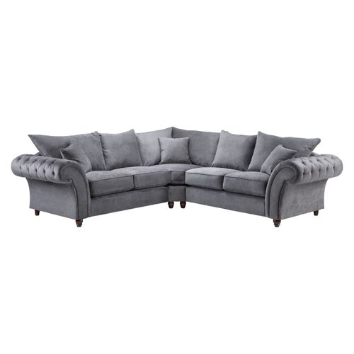 Windsor Fullback Grey Large Corner Sofa
