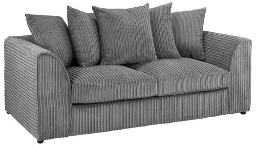 Harley Jumbo Grey 3 Seater Sofa