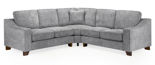 Nebraska Slate Grey Fabric Large Corner Sofa Suite