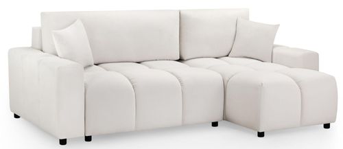 Luki Beige Fabric Right Hand Facing Corner Sofabed with Storage