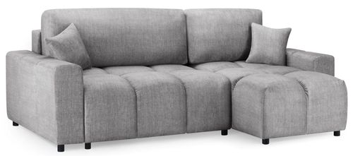 Luki Grey Fabric Right Hand Facing Corner Sofabed with Storage