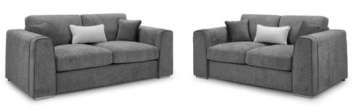 Naples Grey Fabric 3+2 Seater Sofa Set