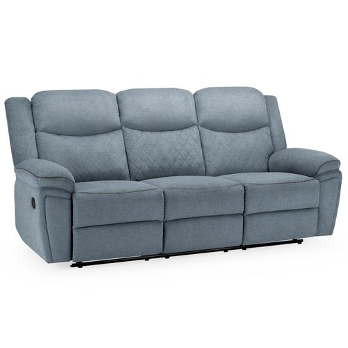 Myra Grey Fabric Recliner 3 Seater Sofa
