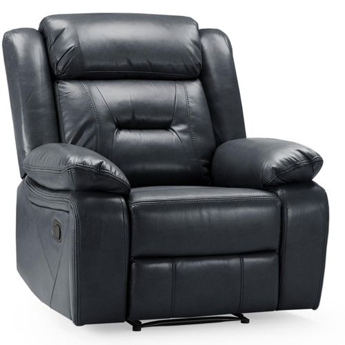 Novie Black Faux Leather Armchair