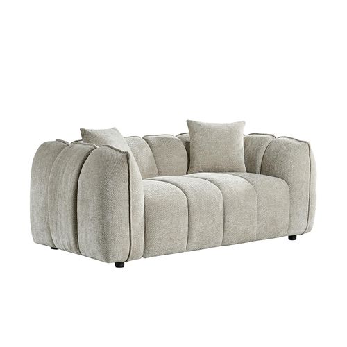 Venice Beige Fabric 2 Seater Sofa