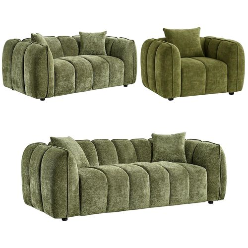 Venice Green Fabric 3+2+1 Seater Sofa Set
