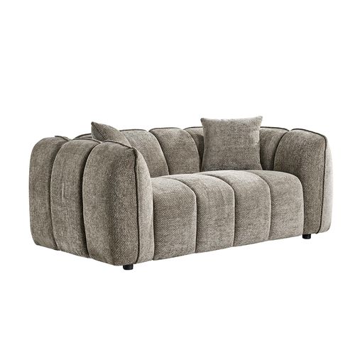 Venice Mocha Fabric 2 Seater Sofa