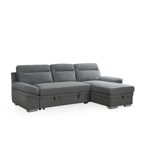 Astra Grey Fabric Corner Pull Out Sofabed