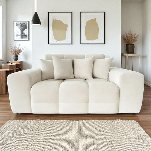 Jacob Natural Fabric 2 Seater Sofa