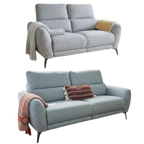 Sorrento Grey Fabric 3+2 Seater Electric Recliner Sofa Set