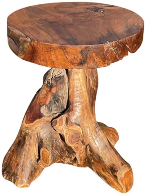 Teak Root Round Side Table