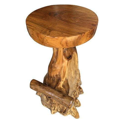 Root Teak Root Round Barstool