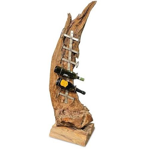 Root Teak Root 6 Hole Wine Holder Sculpture
