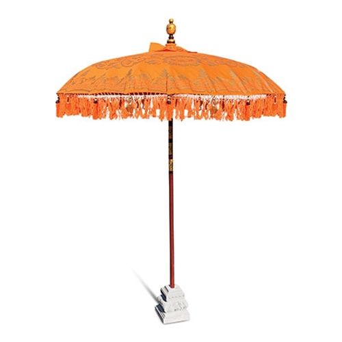 Bali Citrus Orange and Gold Sun Parasol