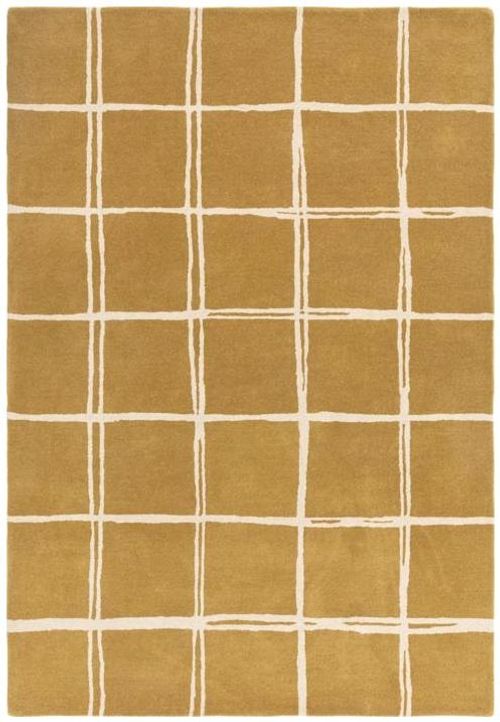 Asiatic Contemporary Design Albany Gold Grid Rug - Sizes Available