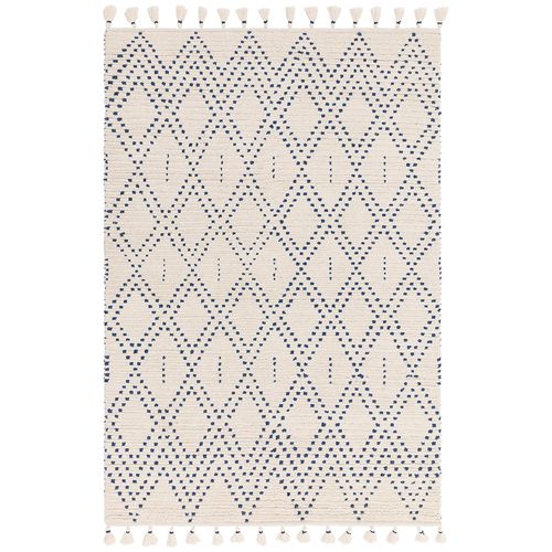 Asiatic Natural Weaves Nepal Cream and Blue Diamond Rug - Sizes Available
