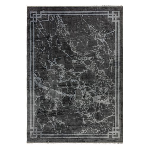 Asiatic Contemporary Design Zehraya Border Grey Rug - Sizes Available