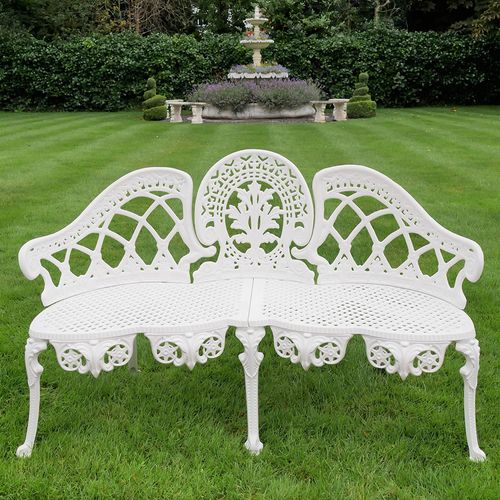 White Aluminium Garden Bench