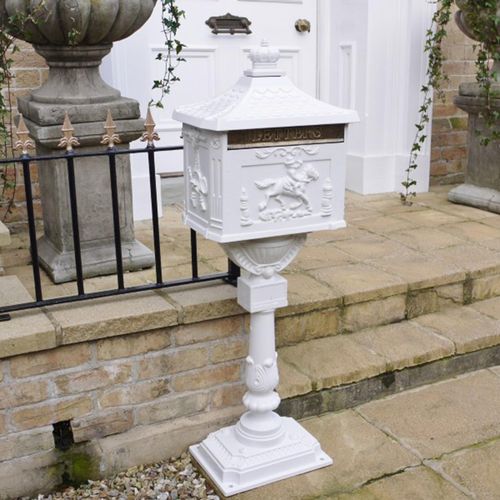 White Aluminium Post Box