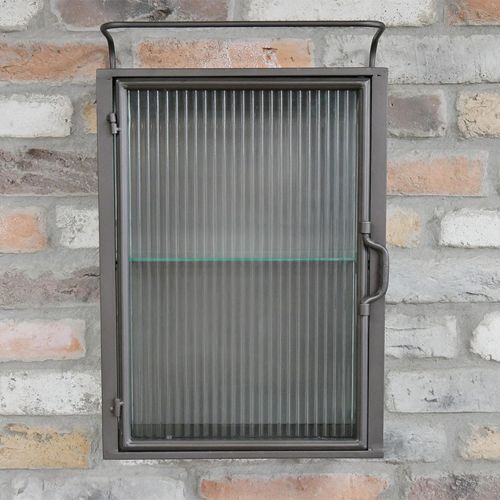Dutch Metal and Glass 1 Door Wall Storage Unit