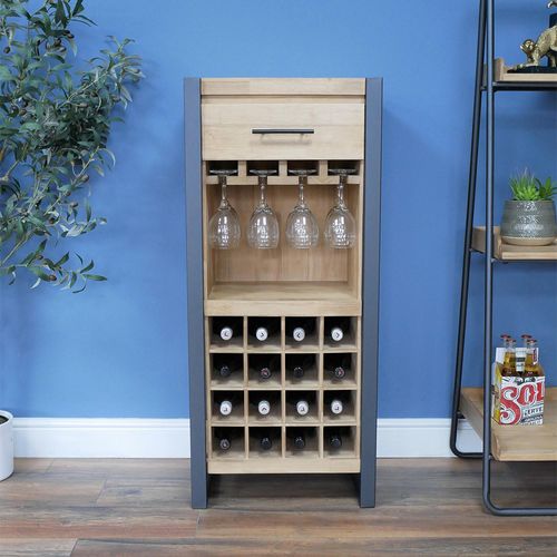 Dutch Wooden 1 Drawer Bar Cabinet